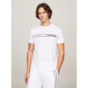 Pánské tričko UM0UM03196 YBR bílé - Tommy Hilfiger
