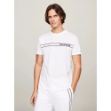 Pánské tričko UM0UM03196 YBR bílé - Tommy Hilfiger