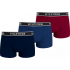 Pánské boxerky 3Pack UM0UM03185 0SX tm.modré/modré/vínové - Tommy Hilfiger