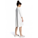 Dámské šaty s páskem B070 ecru - BeWear