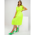 Dámské šaty DHJ SK 1155.85 Neon žlutá - FPrice