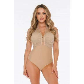 Dámské jednodílné plavky S 1045 CM2 Como 2 Béžovo zlatá - Self