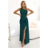 Třpitivé šaty 600-2 SELENA zelené - Numoco