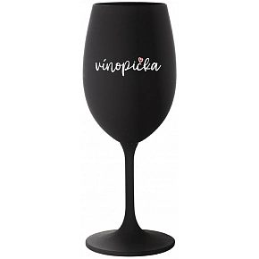 VÍNOPIČKA - černá sklenice na víno 350 ml