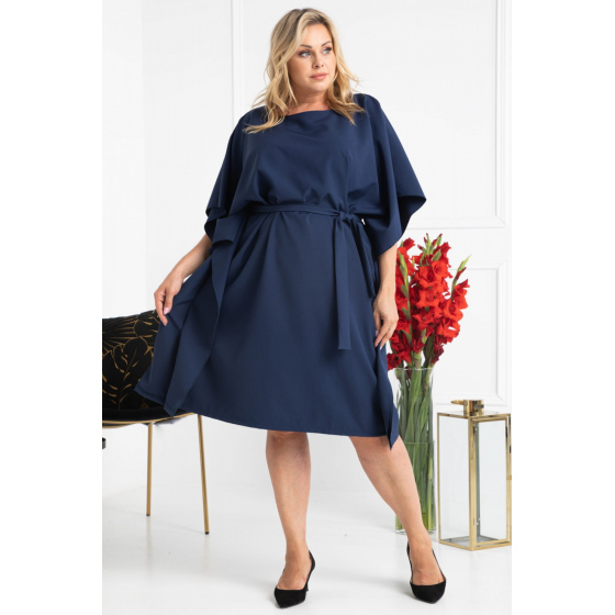Dámské šaty plus size Rolanda tmavě modrá - Karko