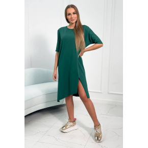 Dámské oversize šaty 9335 Tmavě zelená - Kesi