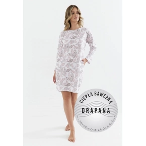 Dámská noční košile 429 Bílá vzor - Cana