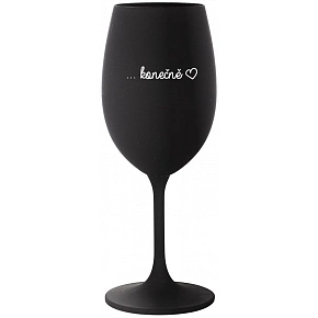 ...KONEČNĚ - černá sklenice na víno 350 ml ...KONEČNĚ - černá sklenice na víno 350 ml