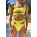 Dámské plavky Malibu Cut Out Bikini Lime - Hugz