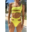 Dámské plavky Malibu Cut Out Bikini Lime - Hugz