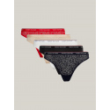 Dámská tanga 5 PACK dárkové balení UW0UW04995 0WR vícebarevná - Tommy Hilfiger