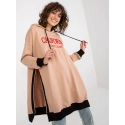 Dlouhá mikina VI BL 327.70P hnědá - FPrice