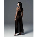Svůdná noční košilka Vila Blanes Long Chemise černá - Obsessive