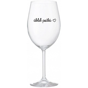 ÚKLID POČKÁ - čirá sklenice na víno 350 ml