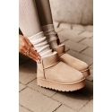 Dámské sněhové boty na platformě 20216-F Světle béžová - Xamella