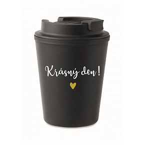 KRÁSNÝ DEN! - černý termohrnek 300 ml