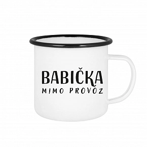 BABIČKA MIMO PROVOZ - bílý plecháček 350 ml