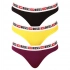 Dámské tanga 3Pack 00SE0K-0EAXL-E6463 žluté,černé, fialové - Diesel