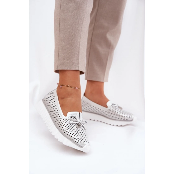 Dámské polobotky LR51-631 světle šedé - Step in style