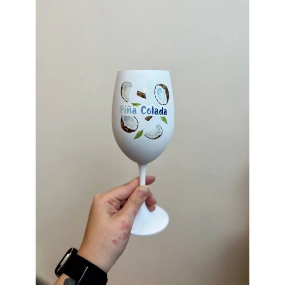 PIÑA COLADA - bílá sklenice na víno 350 ml