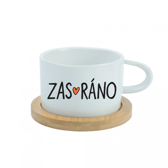 ZAS_RÁNO - bílý hrníček makronka 200 ml