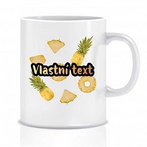 Personalizovaný klasický bílý keramický hrníček 300 ml s letním ovocem Personalizovaný klasický bílý keramický hrníček 300 ml s letním ovocem