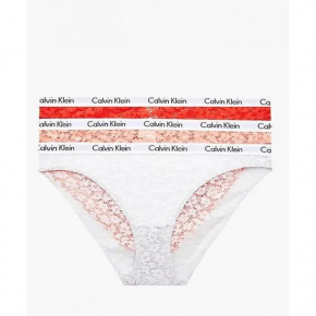 Krajkové kalhotky 3-pack - QD3926E - W5F - Mix barev - Calvin Klein