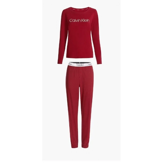 Dámské pyžamo QS6579E TX4 vínová - Calvin Klein