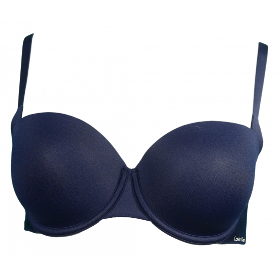 Podprsenka balkonová QF1833E-0PP modrá - Calvin Klein