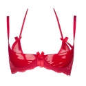 Dámská sexy podprsenka Plus Size V-8721 Červená - Axami