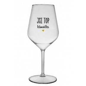 JSI TOP KÁMOŠKA - čirá nerozbitná sklenice na víno 470 ml