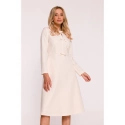Šaty s mašlí S414 slonová kost - Stylove