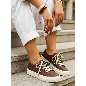 Dámské tenisky ZY1404 hnědé - FashionStreet