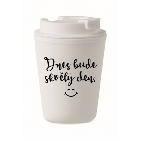 DNES BUDE SKVĚLÝ DEN. - bílý termohrnek 300 ml