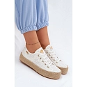 Krajkové tenisky espadrilky LCW-26-31-4326 bílé - Lee Cooper