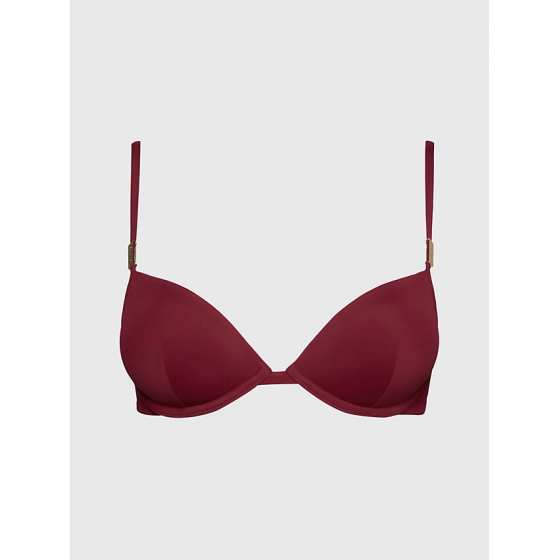 Dámská plavková podprsenka bikini KW0KW02278 XN0 bordó - Calvin Klein