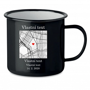 Personalizovaný retro plecháček s mapou Personalizovaný retro plecháček s mapou