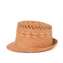 Unisex plážový klobouk cz21146-1 Béžovo-oranžová - Art Of Polo