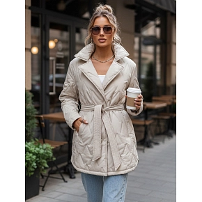 Dámská přechodná bunda TY5587 krémová - FashionStreet 