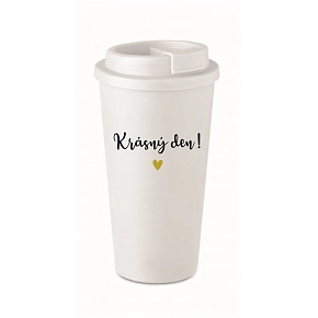 KRÁSNÝ DEN! - bílý termohrnek 475 ml