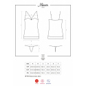 Elegantní košilka Miamor chemise tyrkys - Obsessive