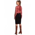 Šifonová halenka S235 model 2 Červená - Stylove
