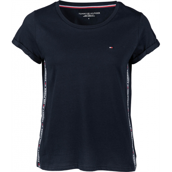 Dámské krátké tričko UW0UW01374 tmavě modré - Tommy Hilfiger