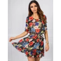 Dámské šaty LK SK 507626.70 černé s květinami - FPrice