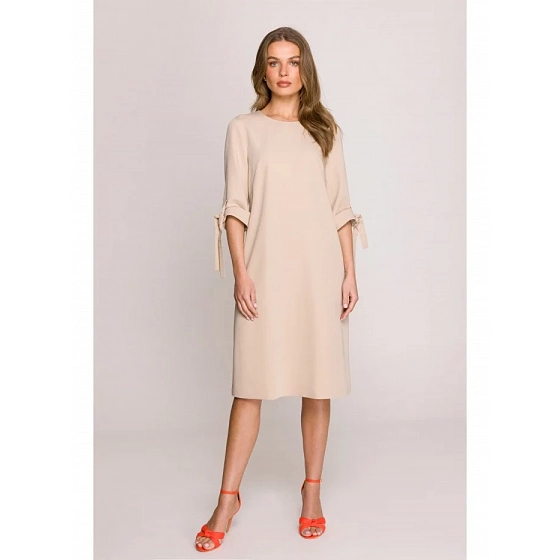 Dámské šaty S393 béžové - Stylove