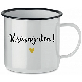 KRÁSNÝ DEN! - bílý plecháček 350 ml