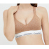Dámská sportovní podprsenka QF1654E 796 hnědá/vzor - Calvin Klein