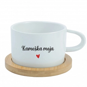 HRNEK Kamoška moja - bílý hrníček makronka 200 ml
