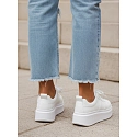 Dámské kožené tenisky ZY1376 bílé - Fashionstreet
