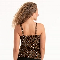 Horní díl plavek tankini Alina 8890-1 hnědo-černý - RosaFaia
